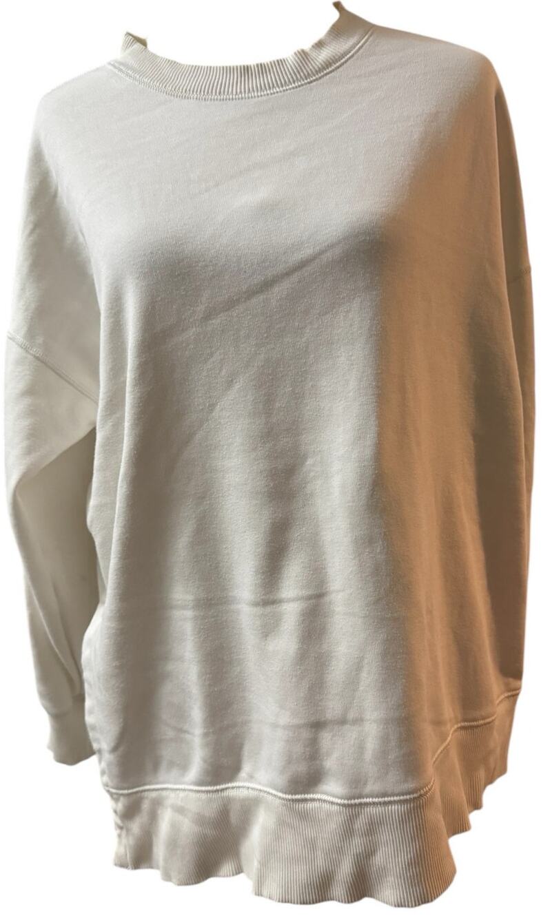 Aerie Offline Desert Fleece Oversized Sweatshirt, Crisp White, Women's Small